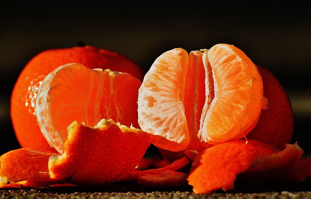 tangerines, fruits, oranges