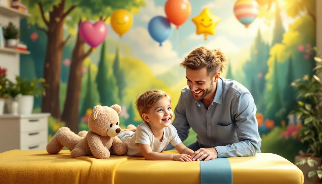 A pediatric chiropractor working with a child to promote their health.