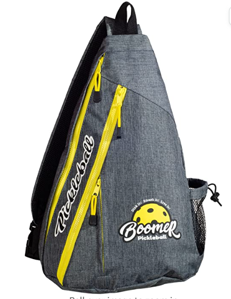 Pickleball Bag - Sports Bag for Gear, Gym Essentials - Adjustable Strap, Mesh Pockets, Pickleball Paddle Compartment with Cover - Stylish Retro Look