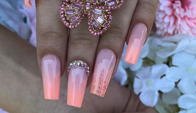 ombre ballerina nails