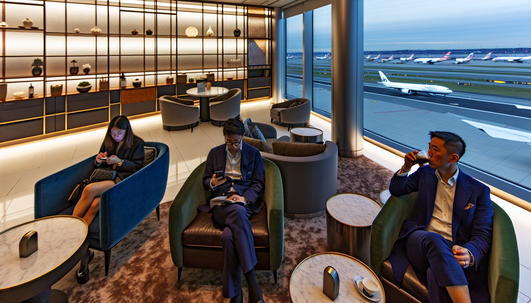 Exclusive atmosphere at partner lounges in JFK Terminal 8