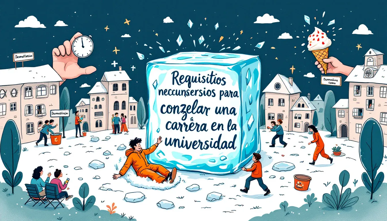Requisitos necesarios para congelar una carrera en la universidad.