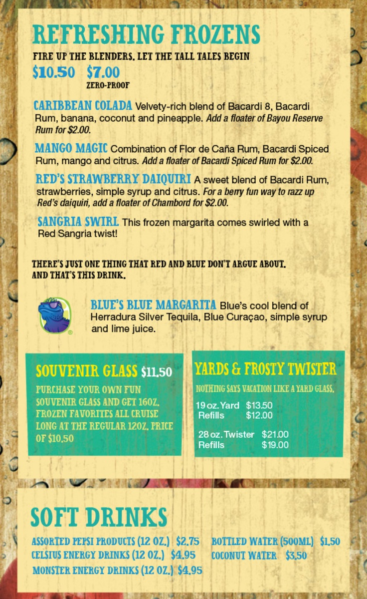 Carnival Drinks Menu And Prices Revealed! CruiseOverload