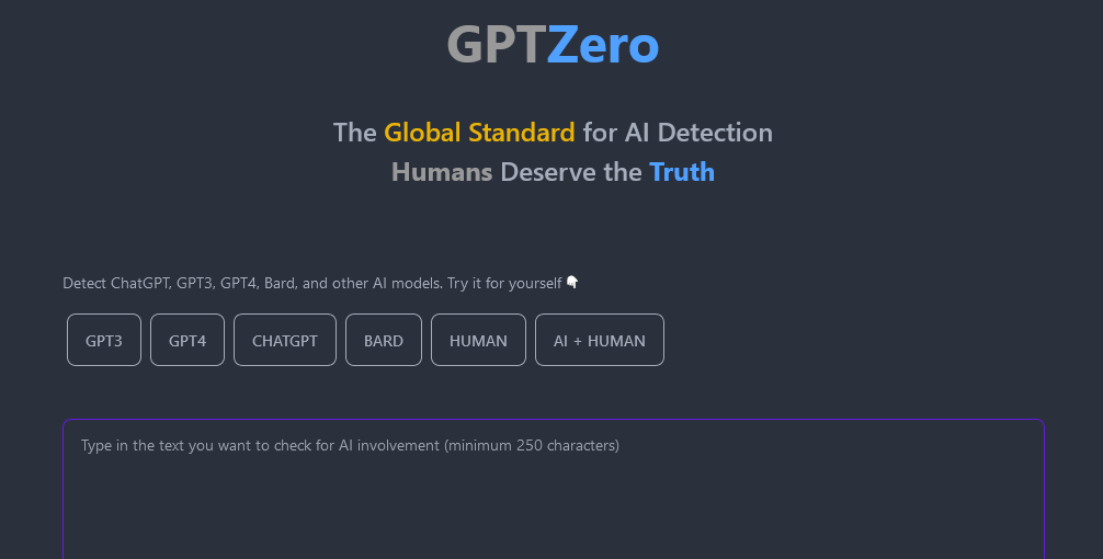 Origin by GPTZero - ChatGPT and AI Detector