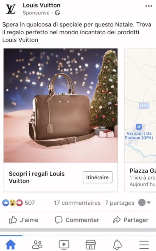 Louis Vuitton Facebook ads