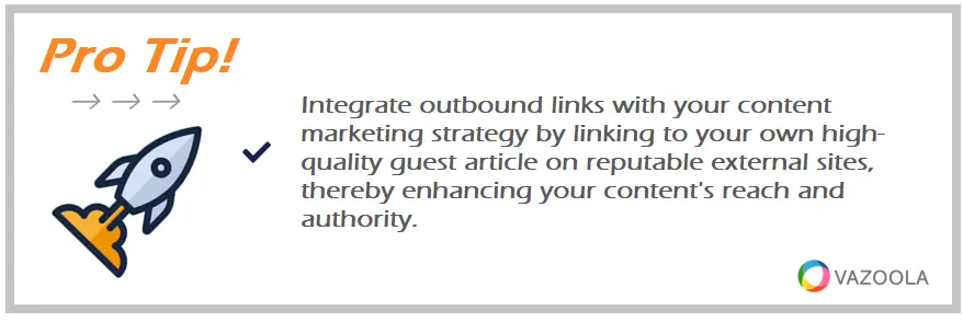 Integrate outbound links with your content marketing strategy