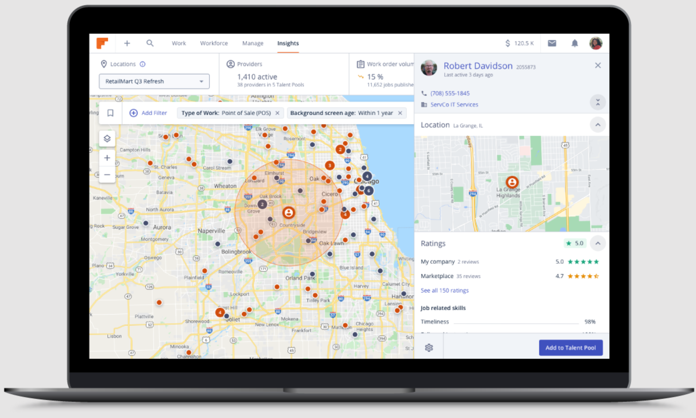 Project Plan Map in the Field Nation Construction Software