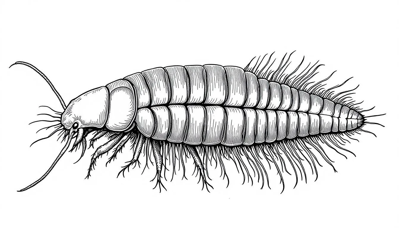 Respiratory system of woodlice highlighting gills.