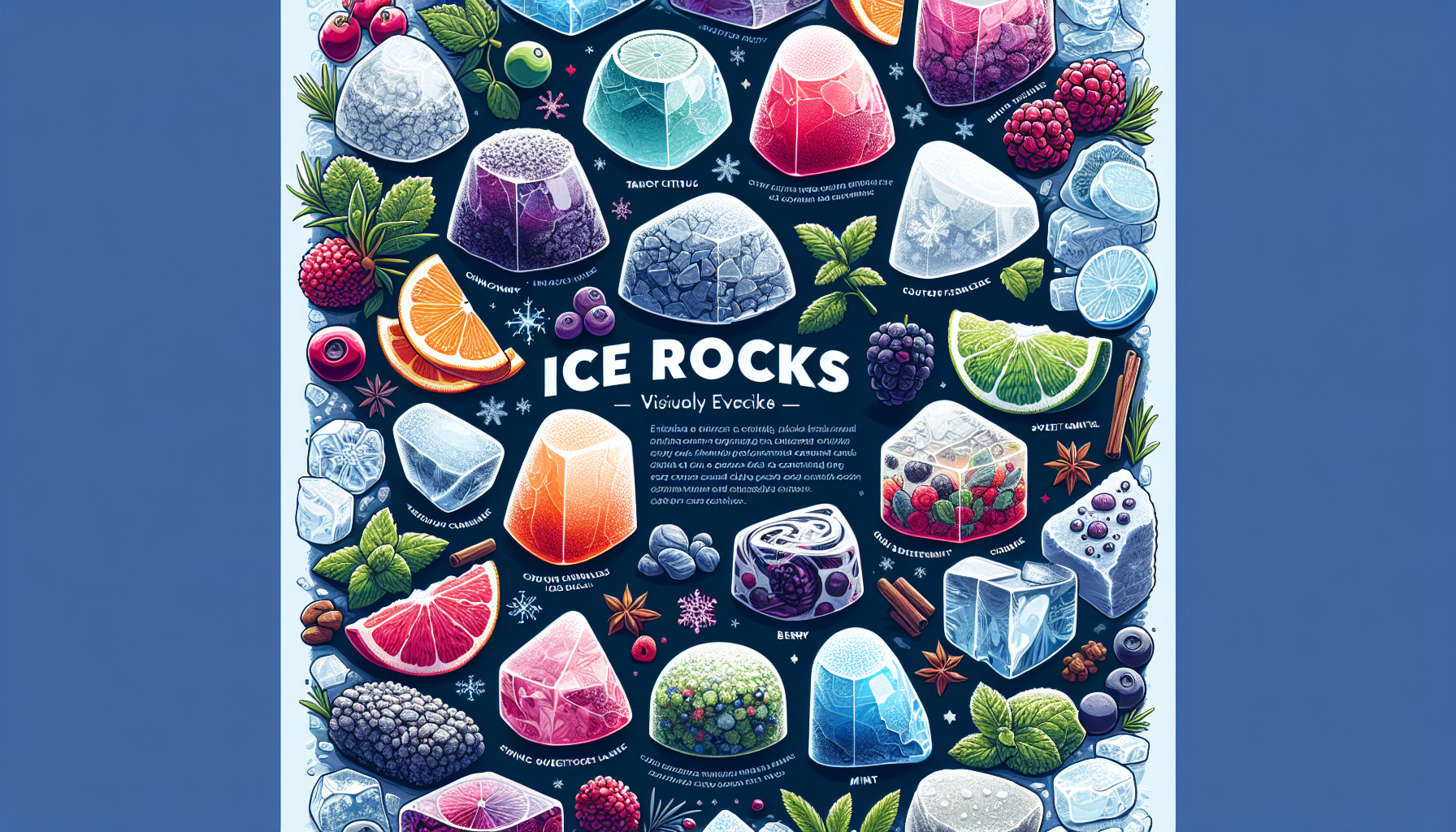 Comparison of different Ice Rock varieties in an attractive graphic representation.