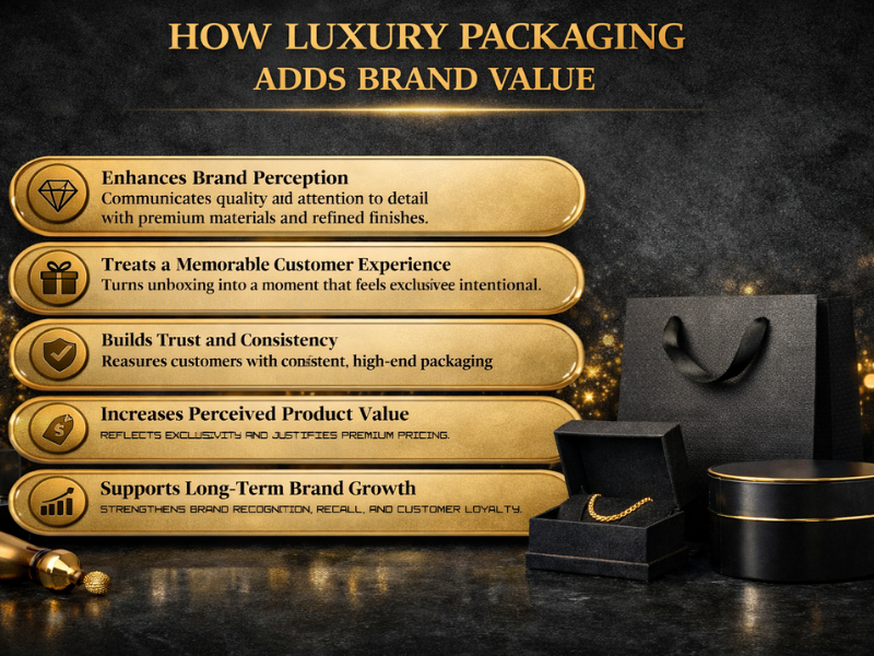 an illustration of a luxury packaging adds brand value 