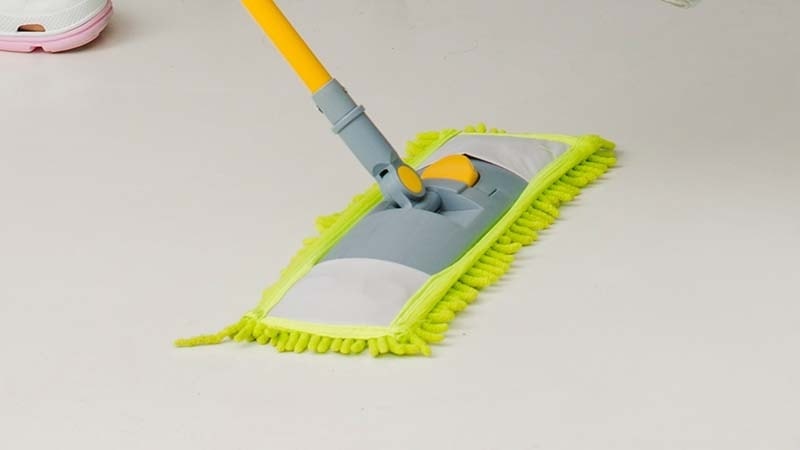 Neon green flat mop