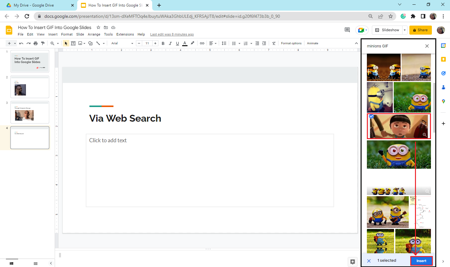 How to Insert GIFs in a Google Slides Presentation - Tutorial