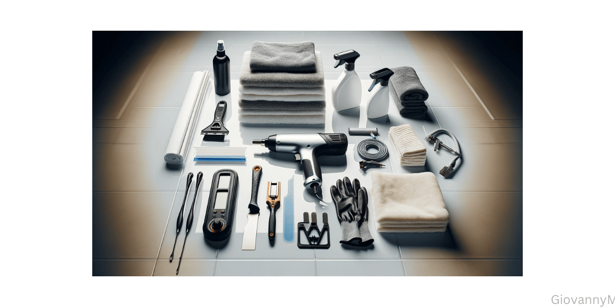 Gather your tools before removing window tint
