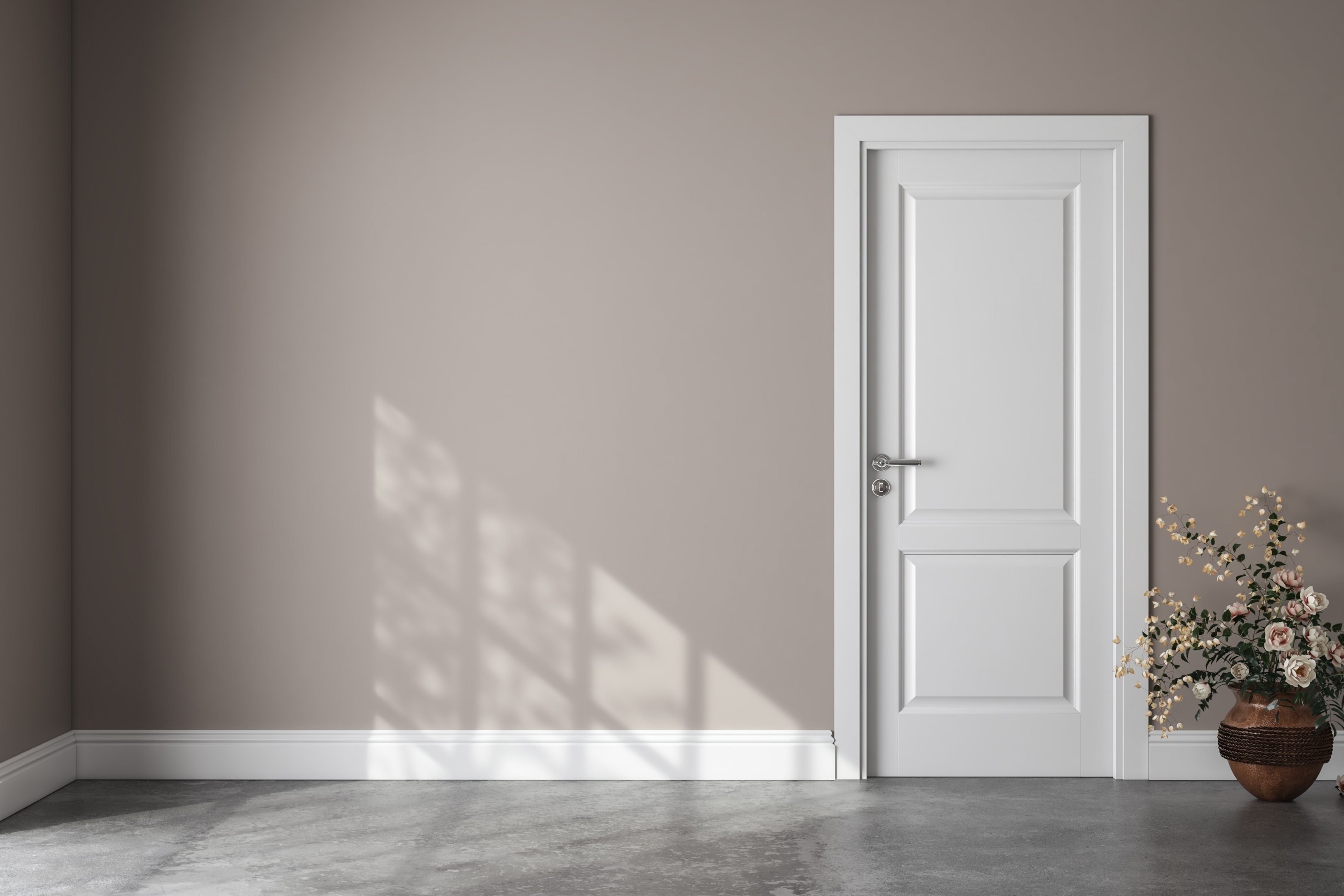 A solid core door demonstrating effective soundproofing techniques.