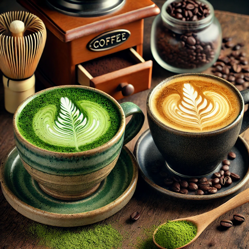 Matcha latte vs cafe latte