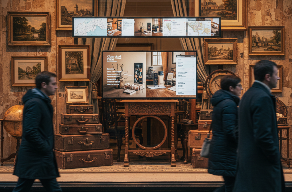 20 Best Examples of Window Displays for Your Store 12 vintage style creative window display for antique stores
