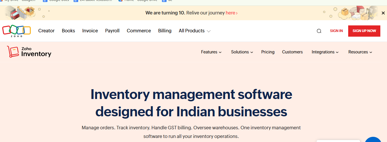 Zoho Inventory