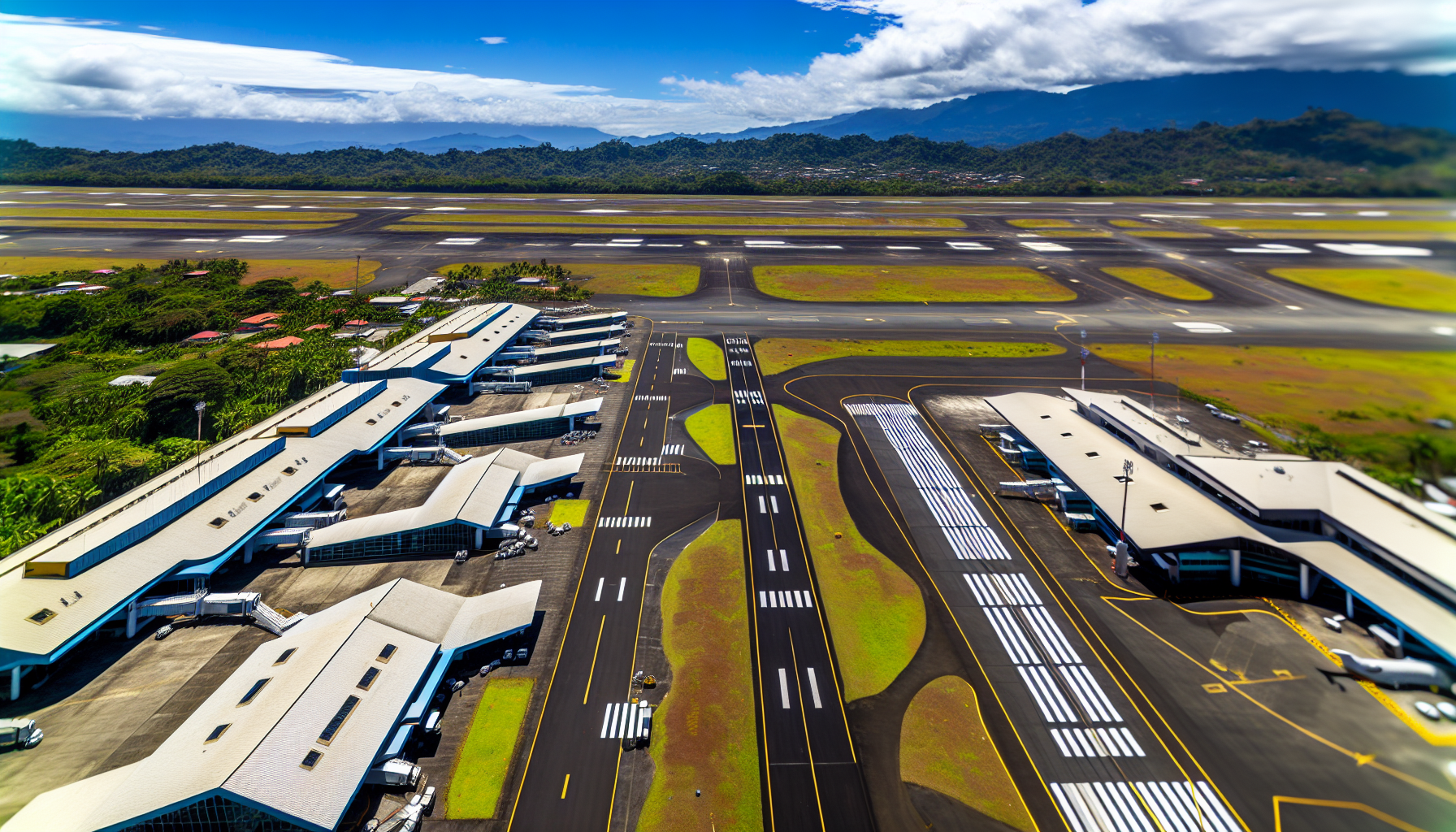 Aerial view of Juan Santamaría International Airport