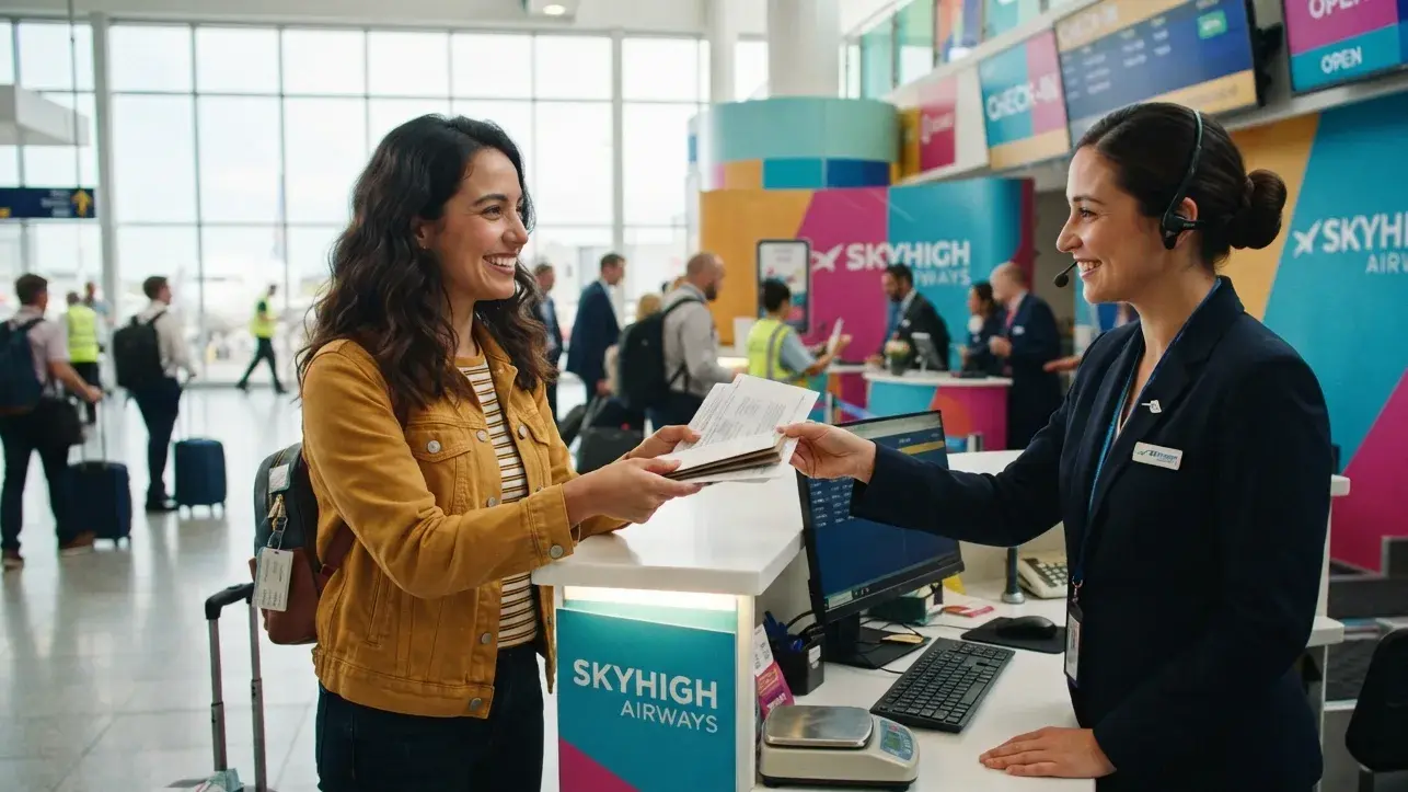 Passenger comparing flight, bus and ferry options for onward proof