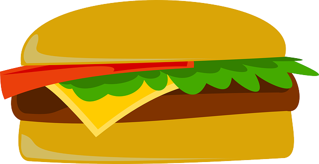 burger, hamburger, fast food