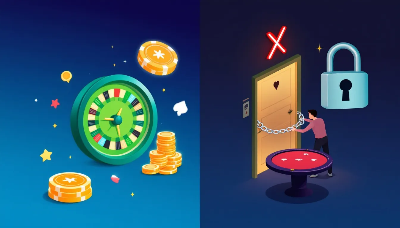 Un'immagine che illustra i vantaggi e i limiti dei casinò senza documenti.