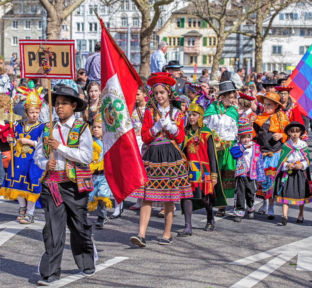 Sechseläuten festival or Spring festival in Zurich showcasing a traditional costume of the country.