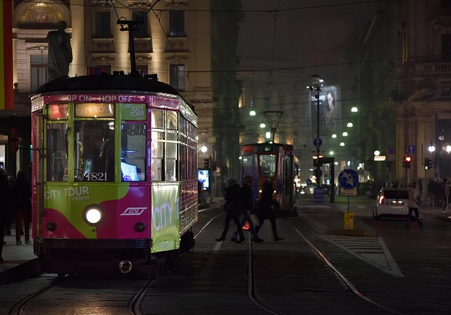 tram, milan, tracks