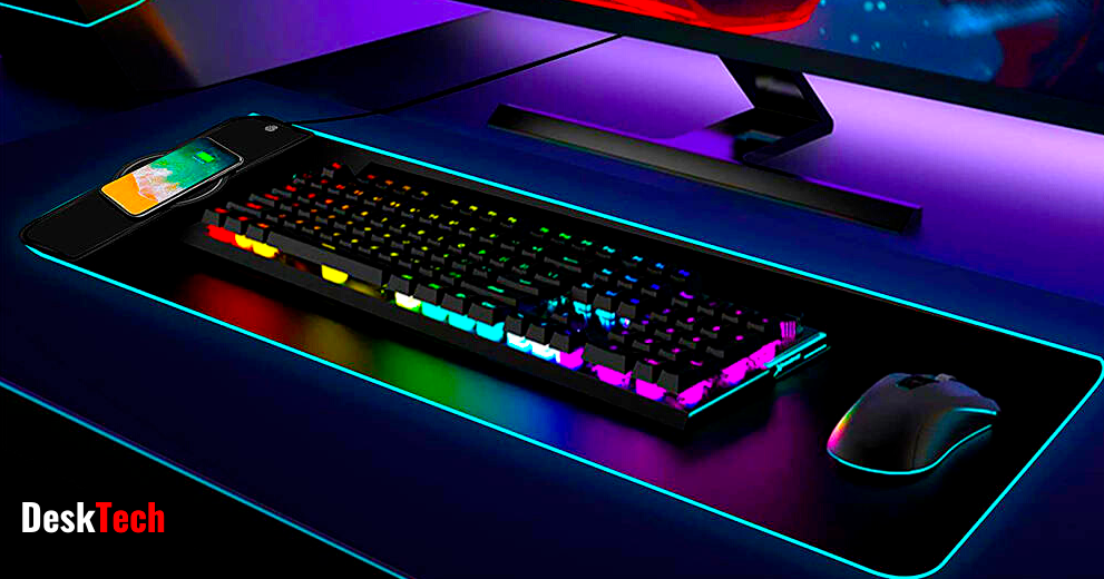 best gaming desk mat the Black Obsidian by DeskTech