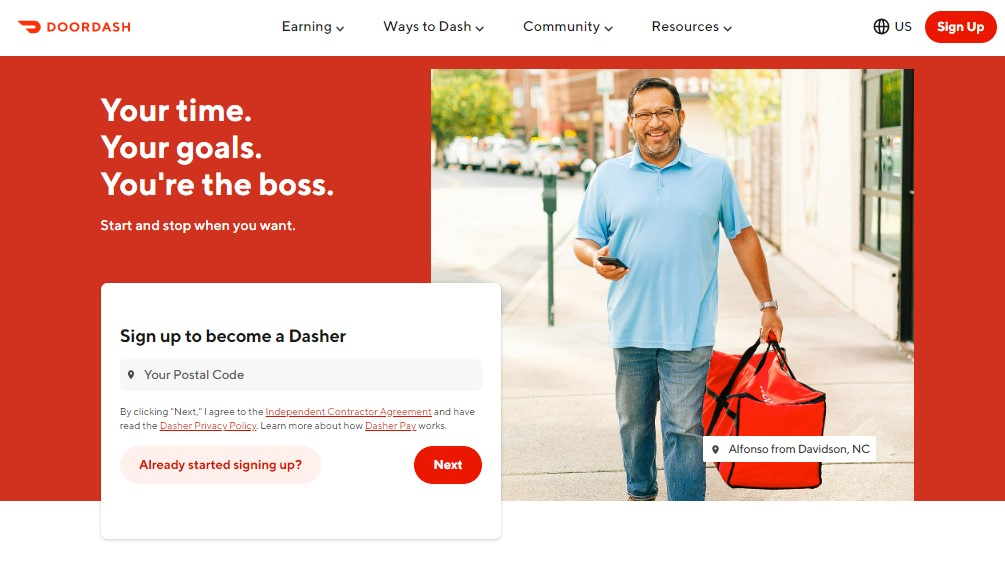 DoorDash Delivery as a Dasher