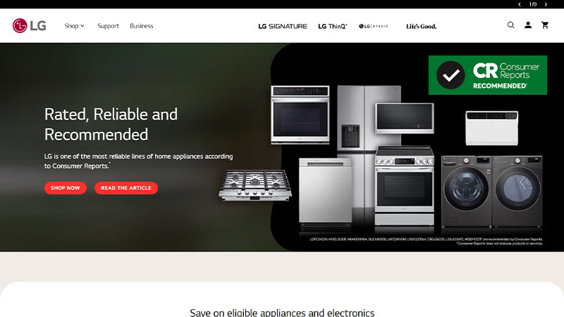 Home Page LG Electronics