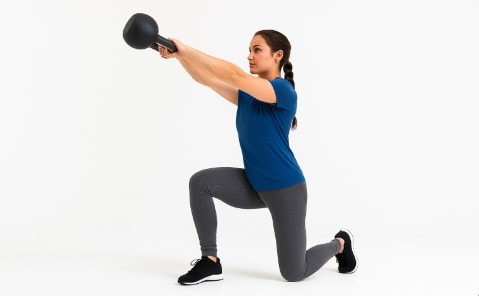 Half kneeling kettlebell swing