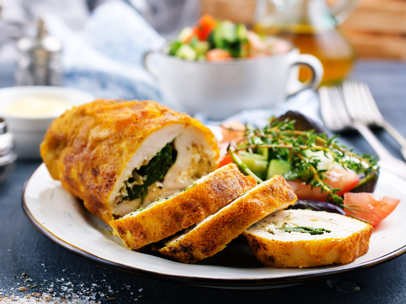 Spinach and Feta Stuffed Chicken- mediterranean diet recipes​