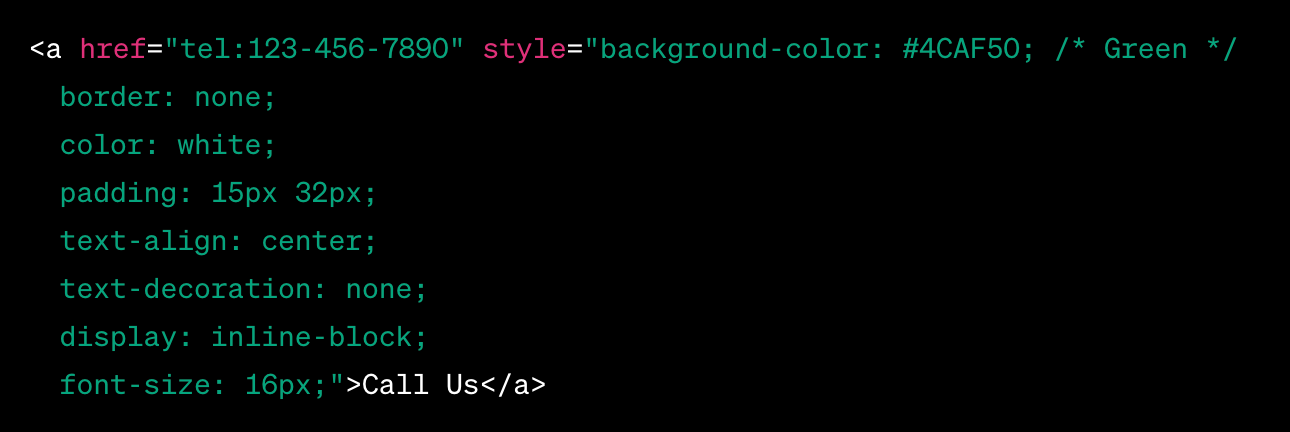 Example of click-to-call HTML code