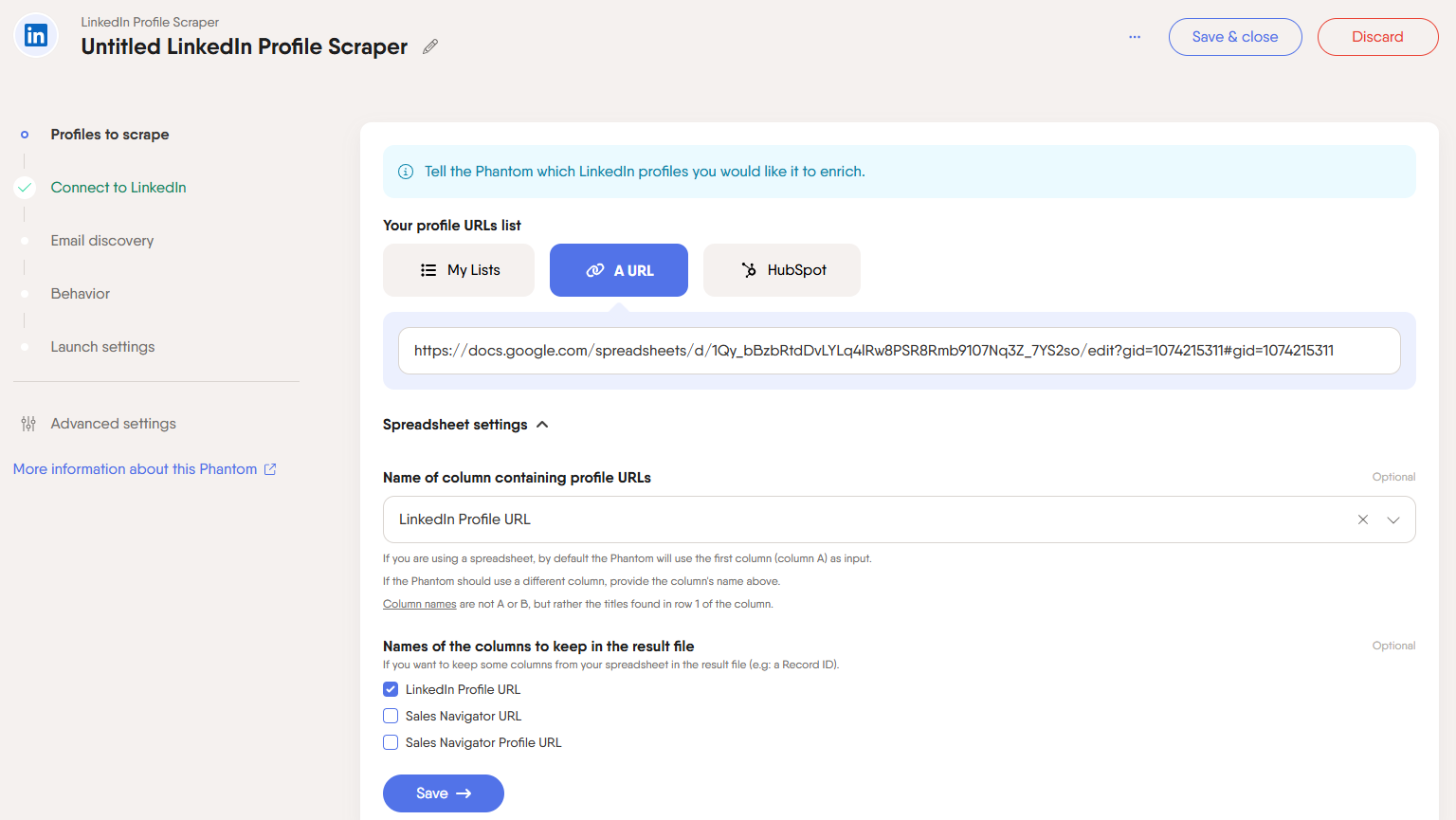 LinkedIn Profile Scraper 