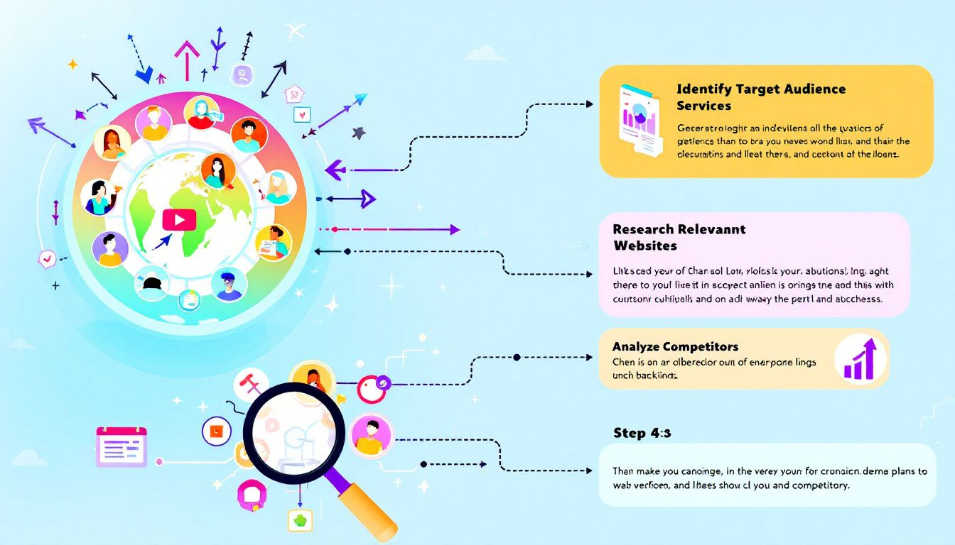 A diagram outlining key strategies for link prospecting.