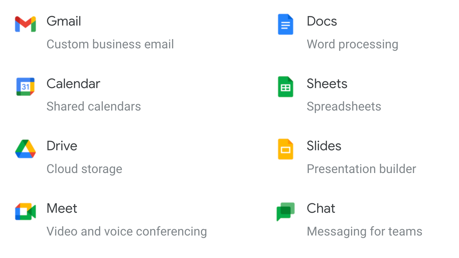 G Suite apps.