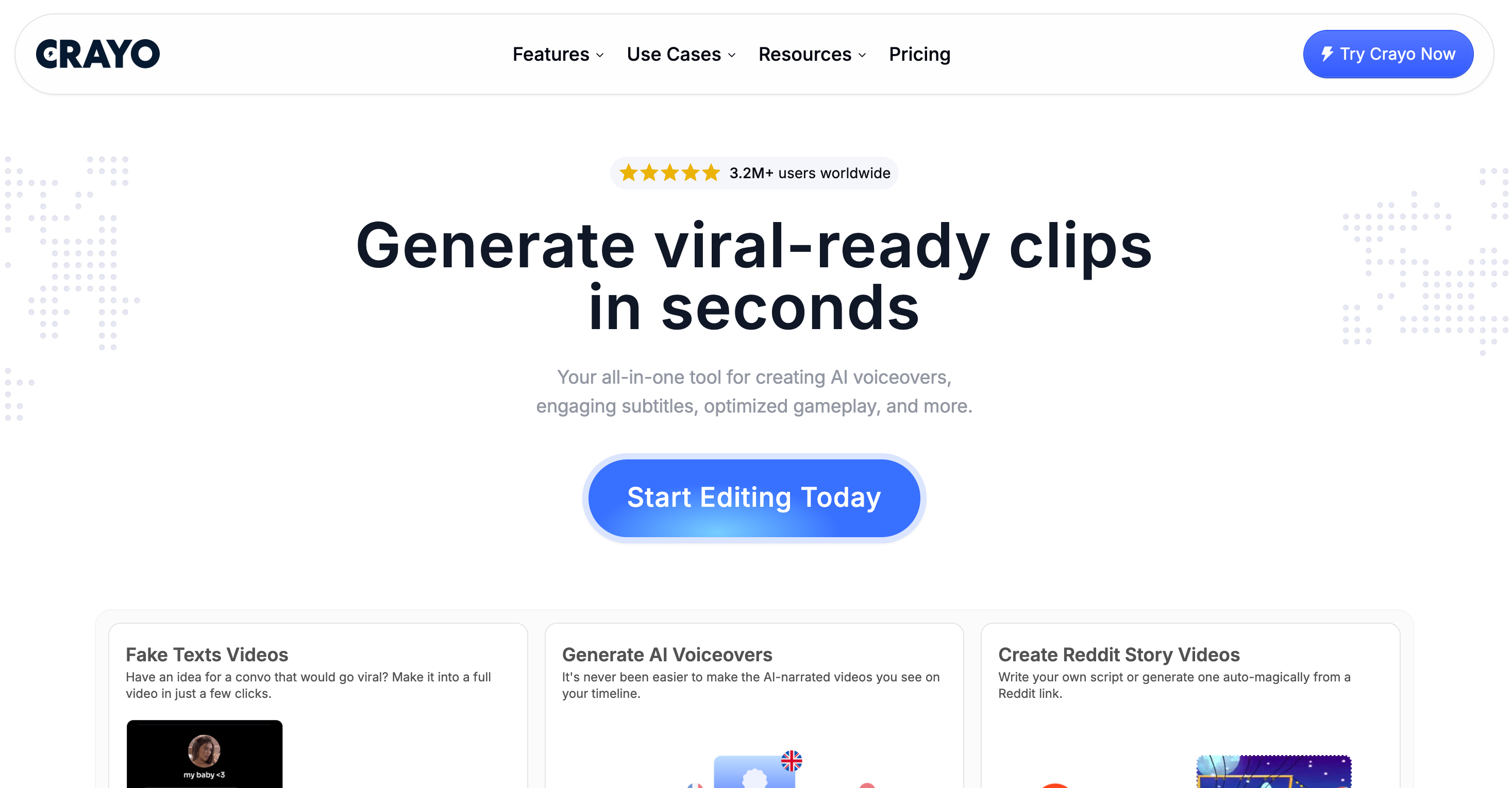 crayo.ai landing page