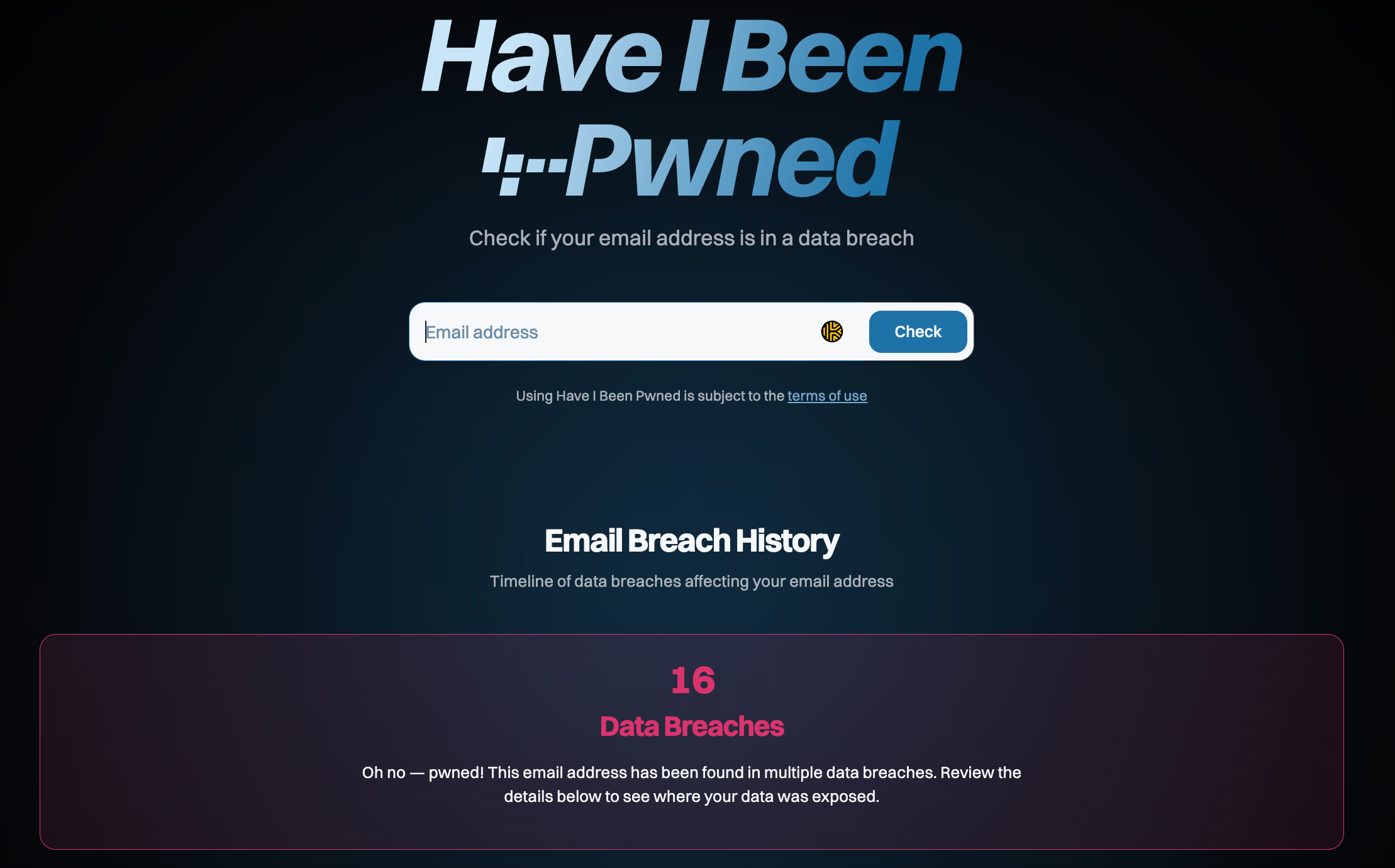 Have I Been Pwned