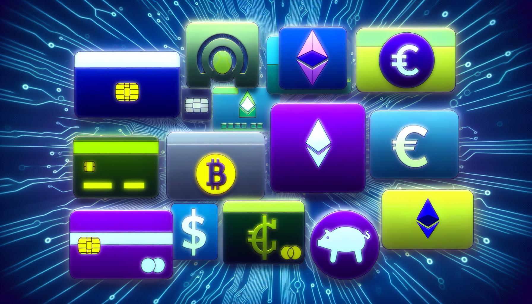 Photo of various payment options including credit/debit cards, cryptocurrencies, and e-wallets for online casino transactions