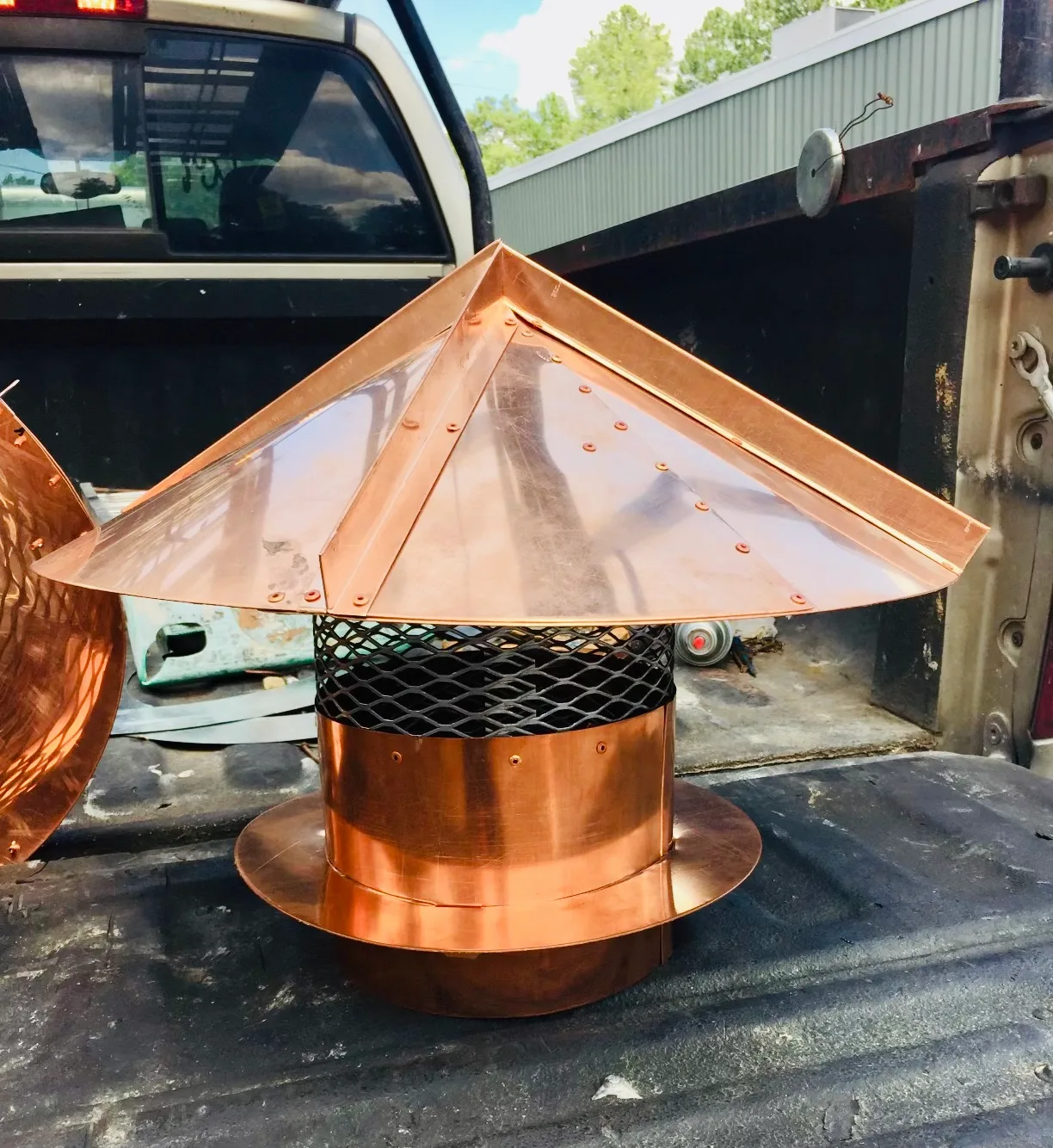 copper chimney flue cap 