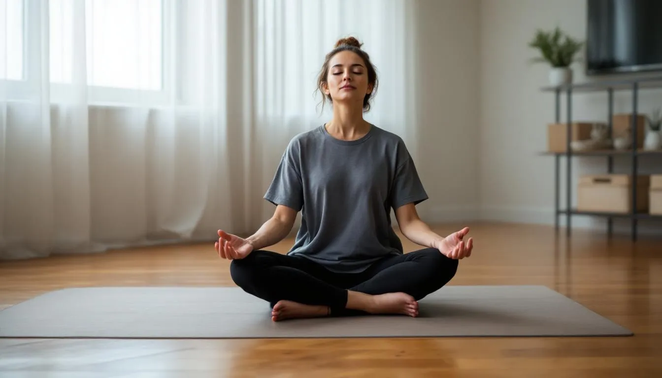 An individual is practicing breathing exercises to enhance lung function, which can be beneficial for managing asthma and reducing symptoms such as shortness of breath and chest tightness. These exercises are essential for people with asthma to improve their respiratory health and prevent asthma attacks.