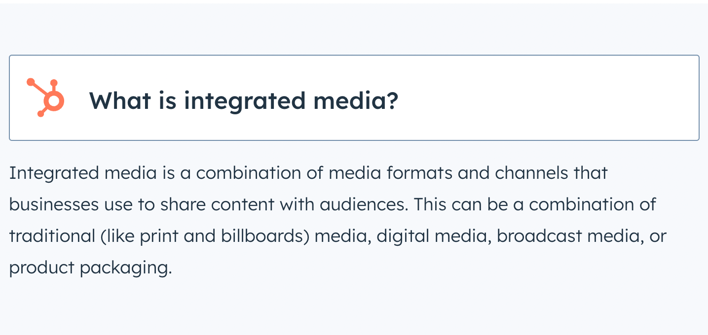 What is integrated media