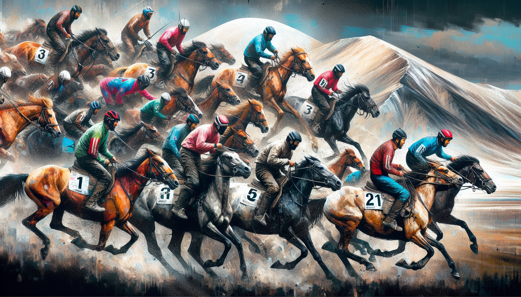 Artistic depiction of the adventurous Mongol Derby