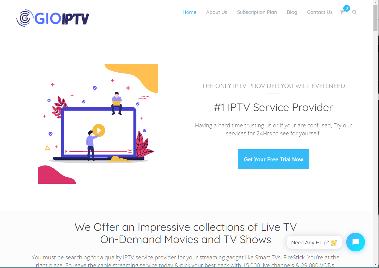 gio iptv home page