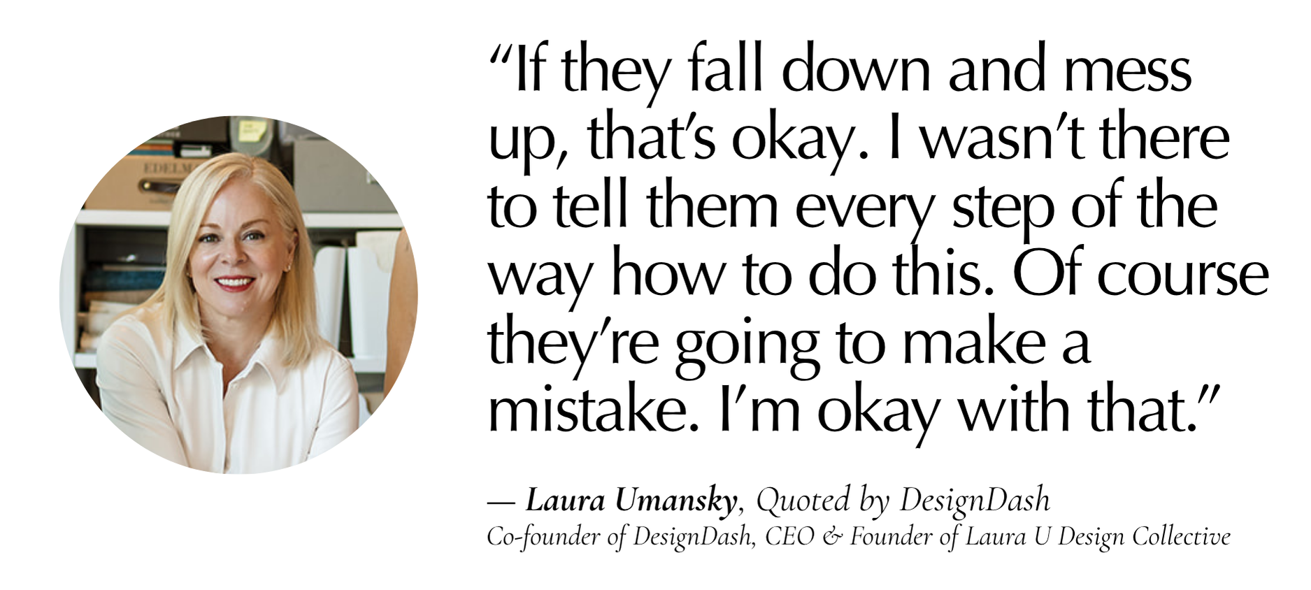 Laura quote and head bubble