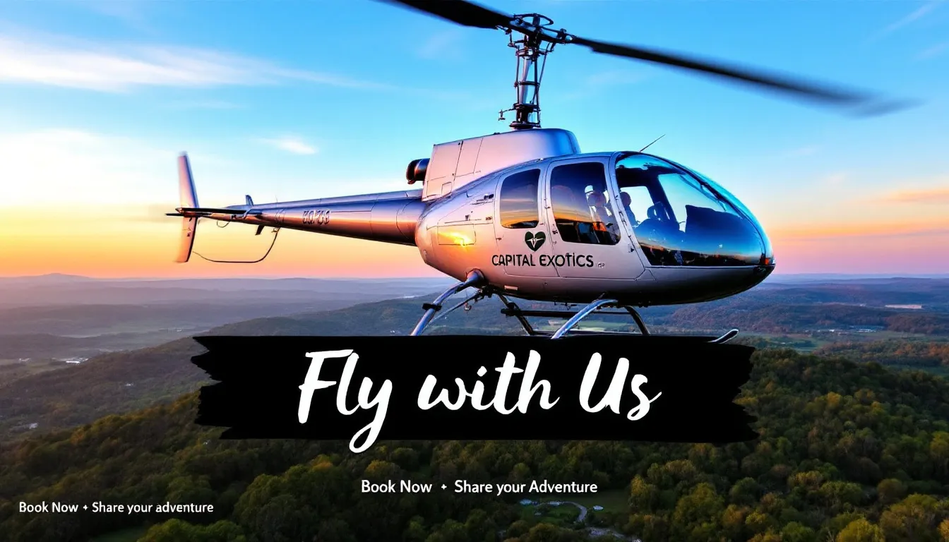 Capital Exotics offers affordable helicopter rides for various occasions.