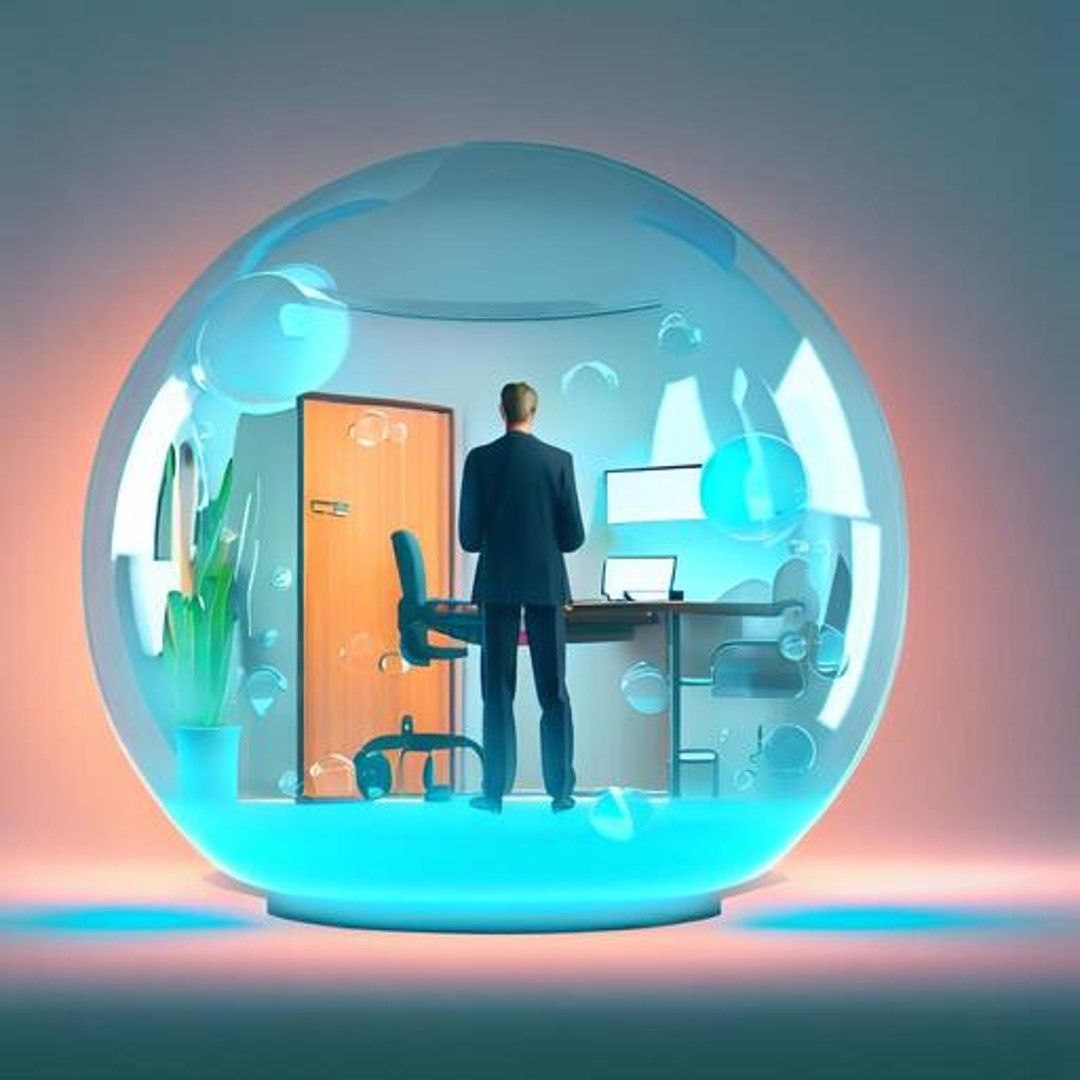 A company director inside a bubble protecting them from liability from business debts