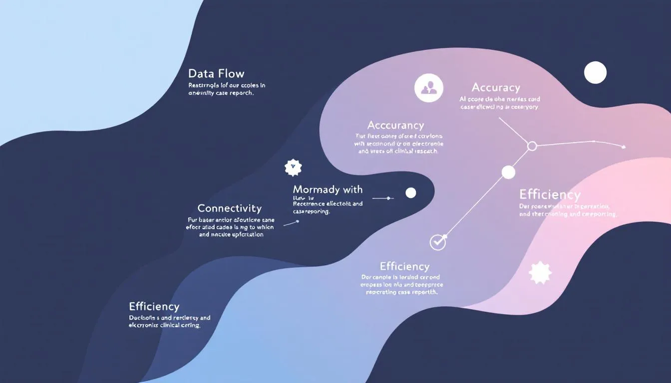 An infographic highlighting the benefits of electronic case reporting in clinical research.