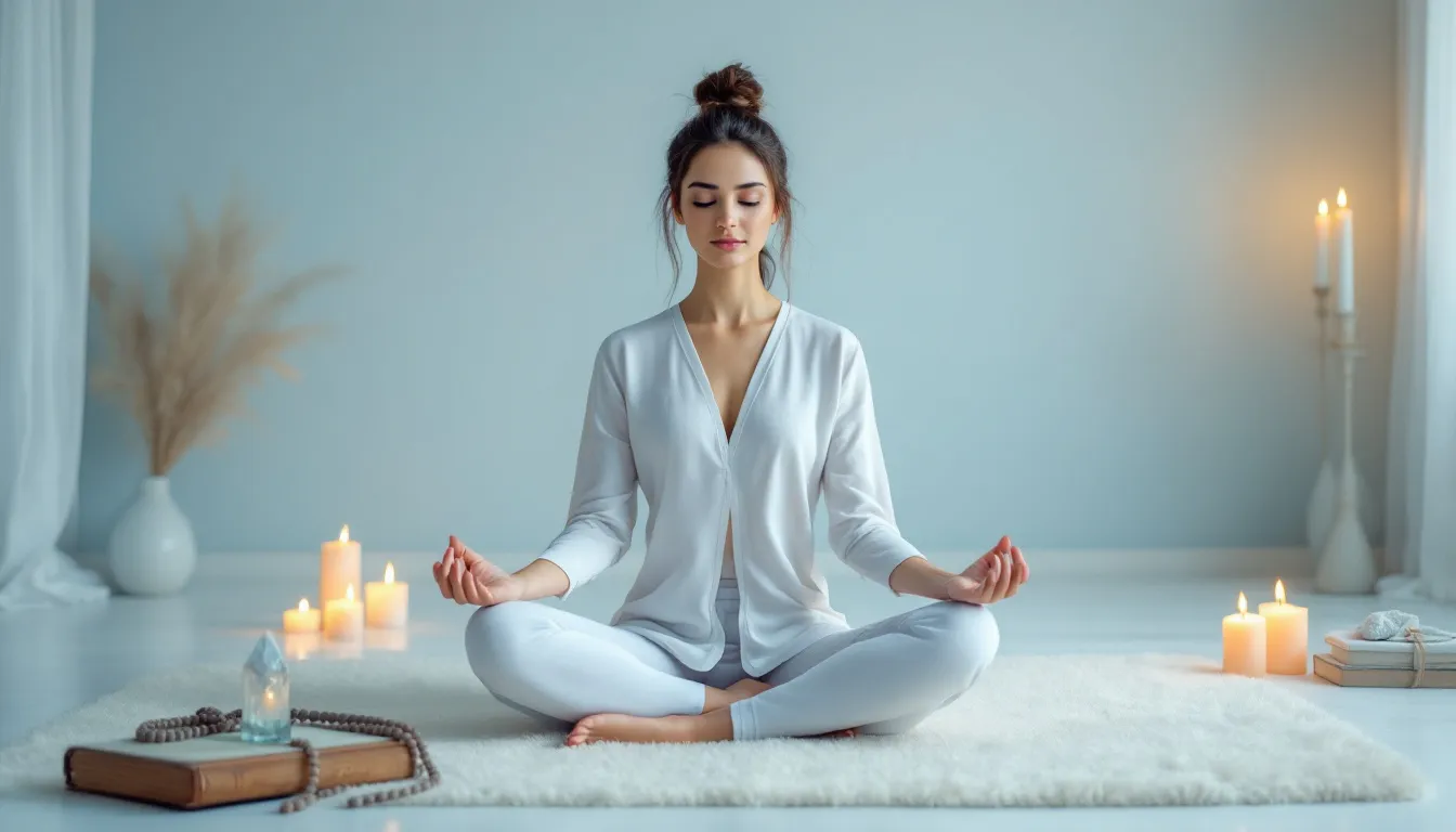Eine entspannende Kundalini Yoga Übung, die online durchgeführt wird.