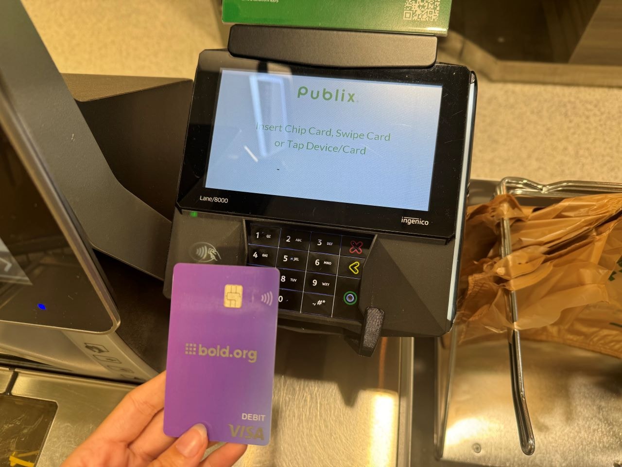 bold debit card at publix